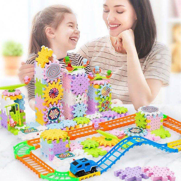 Une mere et la fille en train de joue avec Puzzle 3D de our toy world